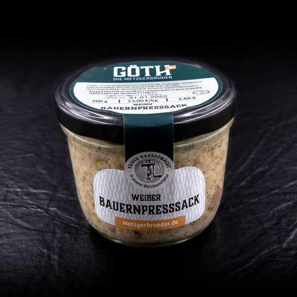 Bauernpresssack weiß - Göth Metzgerbrüder
