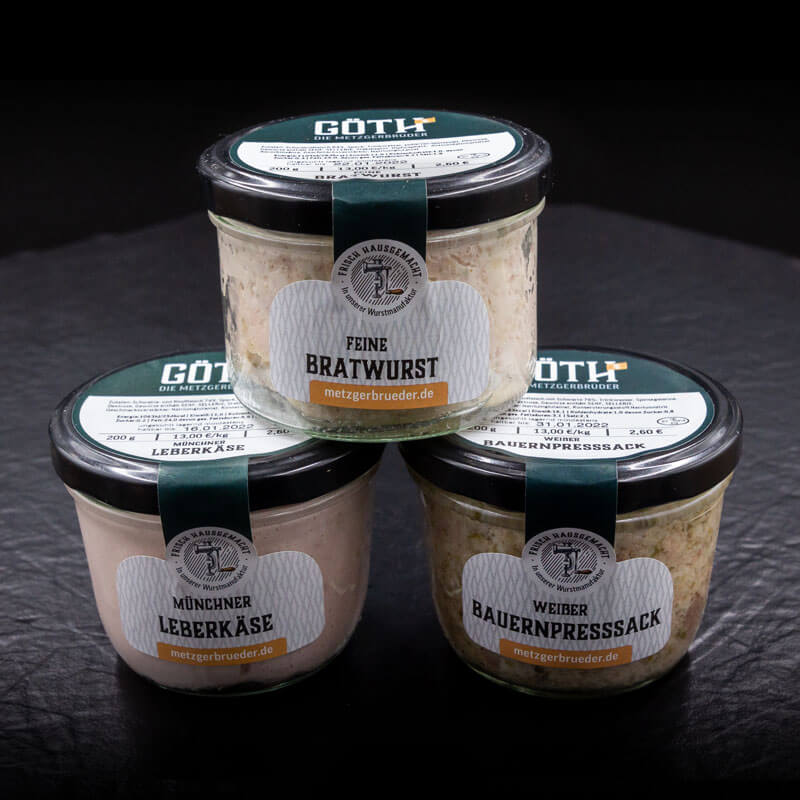 3 Wurstgläser im Probierpaket
